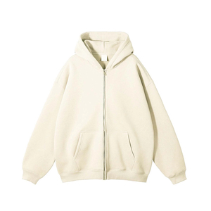 Sweats à capuche surdimensionnés 100% coton French Terry décontractés à épaules tombantes pour hommes - Product Image 1