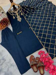 Launching New Designer Party Wear Look Heavy Fancy Silk <b>Top</b> Bottom and Dupatta Set Festival Wear Dress With <b>Sequence</b> Work Suit - Product Image 5