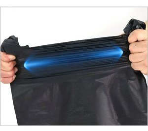 Bolsa de plástico para camisetas, bolsa negra, bolsa de plástico con asa para ir de compras, Comestibles, negocios - Product Image 6