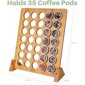 Portabicchieri in bambù K compatibile con tazze K, supporto per cialde da caffè K supporto per Organizer per cassetti per tazze - Product Image 4