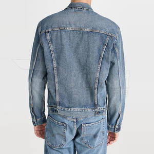 Veste en jean pour homme, coupe ajustée, fabrication professionnelle, vêtements décontractés, usage extérieur, veste en jean d'hiver pour homme - Product Image 3