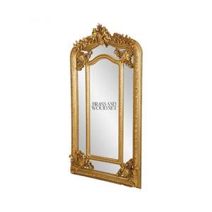 Marco de Espejo Arqueado de Latón de Lujo, Espejo de Pared Clásico - Product Image 3