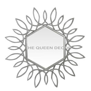 Espejo de pared de hierro de estilo moderno, espejo colgante decorativo para sala de estar, dormitorio, entrada, oficina y regalo, espejo de pared - Product Image 1