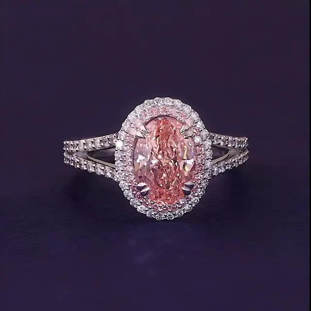 Classique ovale diamant femmes promesse fiançailles mariage 18Kt or blanc bijoux bague faisant 9k 10k 14k 18k or réglage diamant
