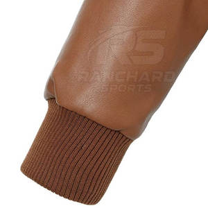 Chaqueta Bomber de Cuero Premium, Elegante, Moderna, Cómoda, Chaqueta Bomber de Cuero, Moderna, Suave, Cálida, Informal - Product Image 5