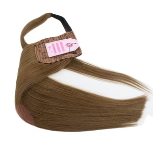 Extensión de paquete de cabello humano de cola de caballo 100% crudo vietnamita Remy Natural proveedor precio al por mayor Clip en - Product Image 1
