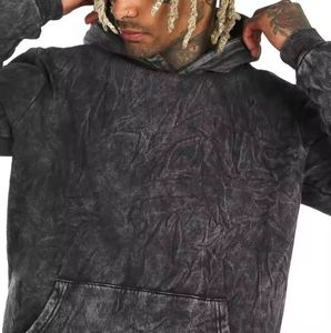 Men Acid Wash Hoodies / New Fashionable Street Wear Men Comfortable Breathable Acid Wash Hoodies - Product Image 2