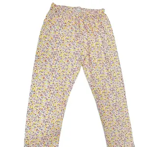 100% Cotton Knitted Pajamas Set All over Printed Bottom and Top Customizable Sleeve Style Manufactured in India