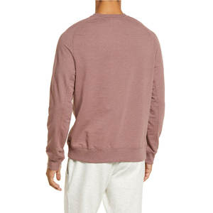 Sweatshirts pour hommes à col rond, décontractés, à manches longues, respirants, doublés en polaire, coupe classique, 100% coton, motif uni, vêtements d'hiver, OEM - Product Image 3