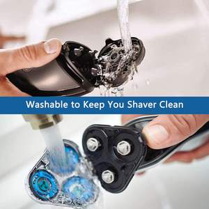 Paquete de Cuchillas de Repuesto para Afeitadora Eléctrica, Cabezales Rotatorios para Cara y Cuerpo, Lavables, Resistentes al Agua IPX7, Alimentación USB - Product Image 5