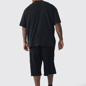 Camiseta de algodón de calidad impresa con logotipo personalizado para hombre Ringer extragrande Totalmente personalizado con diseño liso - Product Image 2