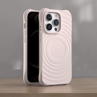 Coque de téléphone de luxe antichoc en TPU magnétique ultra-mince avec motif vague 3D en relief pour iPhone 16 Pro Max, 16 Plus, 15, 14, 13