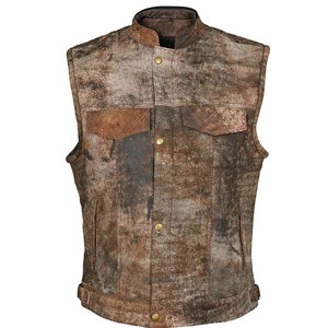 100% Chaleco de cuero Original superventas nuevo chaleco de cuero personalizado para hombres Chaleco de cuero completamente personalizado - Product Image 1