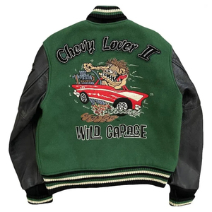 Vestes universitaires OEM de haute qualité pour hommes, manches en cuir respirant de qualité supérieure, tissu en laine avec logo brodé en chenille Letterman 4XL - Product Image 2