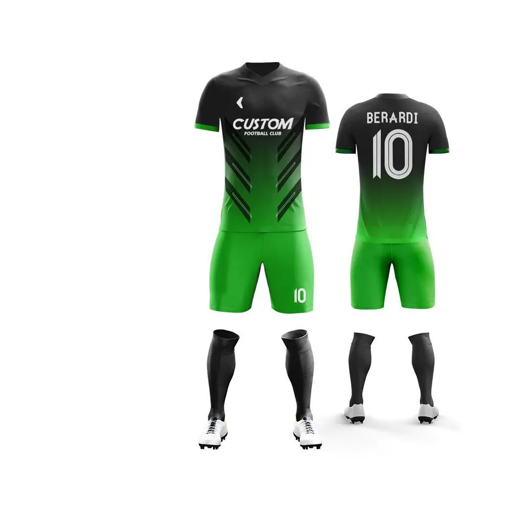 2023 özelleştirilmiş yüksek kaliteli süblimasyon futbol forması yeni tasarım futbol forması seti takım giymek