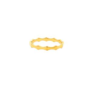(Prix correspond uniquement au coût du travail) Bague de fiançailles et de mariage pour femme en or jaune pur 18K 22K 24K, design de bande fine de 0,2 cm - Product Image 6