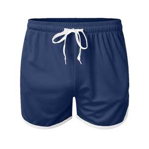 Short de fitness droit à trois points pour hommes de la meilleure qualité Pantalon de gym de plage en maille respirante Fermeture à la taille élastique-Vente en gros - Product Image 2
