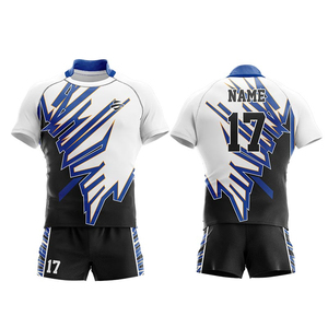 Vente en gros Ensemble d'uniformes de rugby personnalisés pour garçons Vêtements de sport respirants avec sublimation Nom de l'équipe Conception personnalisée pour hommes - Product Image 1