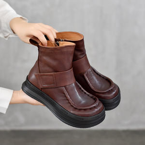 Bottes de randonnée en cuir modernes pour femmes, confortables pour le trekking en extérieur, bottes d'équitation classiques en cuir pour femmes - Product Image 3