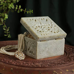 Carved Soap Stone and Marble Boxes Decorative Storage Solutions for Home Decor <b>Gifts</b> and Tissue <b>Box</b> Decor Wholesale Available - Product Image 1