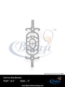 Grille de balcon moderne sans cadre en fonte, finition super sablée, résistante à la rouille, protégée contre les UV, Balaji Metals BM-032, garantie 5 ans - Product Image 2