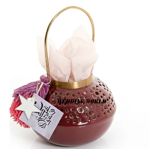 Pot à bonbons jaune avec revêtement poudré, qualité supérieure, fait main, pot à chocolat, produit très demandé, pot à fruits secs de luxe - Product Image 5