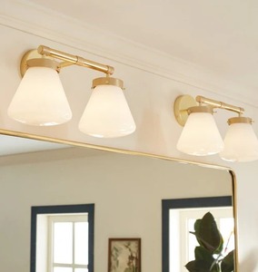 Aplique de pared de doble brazo regordete elegante, accesorio de iluminación decorativo de lujo, para el hogar diseño atemporal, oficina, Base de bombilla E26 pequeña - Product Image 2