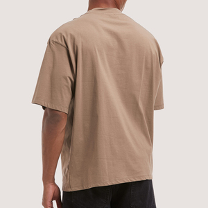 เสื้อยืดแขนสั้นโอเวอร์ไซส์ของผู้ชายผ้าฝ้าย100% กำหนดโลโก้สตรีทแวร์ลายพื้นน้ำหนักเบาระบายอากาศ - Product Image 6