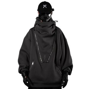 Pull à capuche unisexe décoré avec fermeture éclair, vêtements de sport décontractés, vêtements de sport confortables, streetwear hip hop, sans couture, extensible dans les quatre sens - Product Image 4