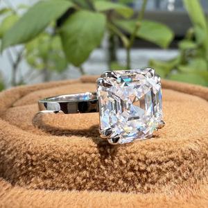 Bague de fiançailles en diamant taille coussin 3,00 CT, or massif 10K, bague solitaire avec sertissage à griffes, taille coussin 9x9mm, bague de mariage - Product Image 2