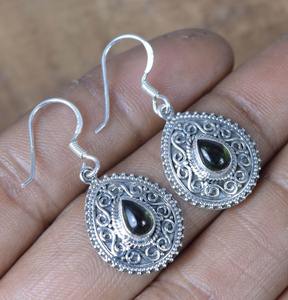 Boho Style Classical <b>Earrings</b> Jewelry For Women Silver Jewelry 925 Sterling Silver <b>Tourmaline</b> Gemstone Handmade <b>Earrings</b> Gift - Product Image 4