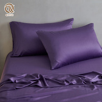 Draps de lit en viscose de bambou biologique, literie, taille double, draps et taies d'oreiller, draps de lit en bambou, linge de lit