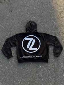 Chándal de algodón 100% de alta calidad, conjunto de pantalones de chándal y Sudadera con capucha de gran tamaño para hombre, chándales holgados personalizados para hombre - Product Image 4