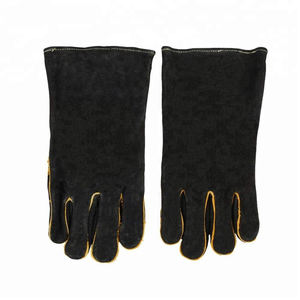 Gants de protection de soudage de sécurité en coton de vache fendu, résistance à haute température, prix bas - Product Image 3