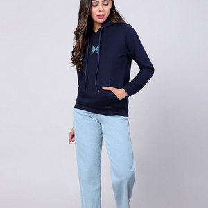 Wholesale Heavyweight Cotton <b>women</b> Oversized Custom Print Pullover Hoodie OEM logo Anti-pilling breathable <b>hoodies</b> for woman - Product Image 1
