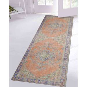 Alfombra Estampada Morada, Diseño Oriental, Antideslizante, Patrón de Medallón, Salón, Regalo, Alfombra Delgada No Tejida - Product Image 1