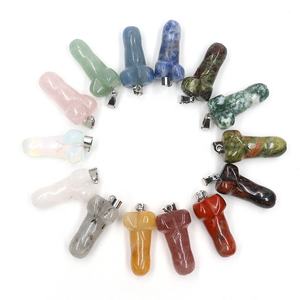 थोक प्राकृतिक अमेथिस्ट गुलाब क्वार्ट्ज हाथ से नक्काशीदार मिनी लिंग डिल्डो क्रिस्टल उपचार गहने बनाने के लिए पेलेंट क्राफ्ट - Product Image 2