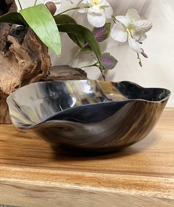 Meilleur bol de service à salade/fruits en corne de buffle écologique de haute qualité artisanat indien fabriqué fabricant de soupe japonaise - Product Image 1