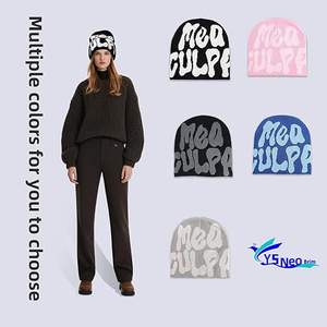 Gorros Unisex MEA Culpa con Diseño de Frutas/Personajes/Puntos/Lazos, Personalizables, 100% Acrílico, Tejido de Alta Calidad, para Todas las Temporadas - Product Image 6