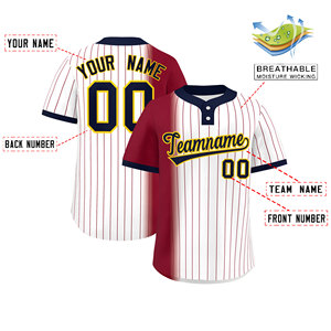 Maillot de baseball unisexe CITY personnalisé, respirant, 100% polyester, vierge, avec boutons, nom et numéro d'équipe personnalisés, cousu - Product Image 2