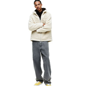 Hot Sale Branded <b>Men's</b> <b>Hoodies</b> Sweatshirts Custom Design Style Fashion Casual Street Wear Zip Up Zipper <b>Sherpa</b> Fur <b>Men</b> <b>Hoodies</b> - Product Image 3