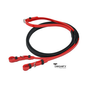 บังเหียนม้าพีวีซีอัจฉริยะพร้อมด้ามจับยางสายรัดสแตนเลสและแผ่นรองนีโอพรีนปรับแต่งได้สำหรับการขี่ม้า - Product Image 3