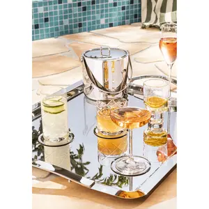 Cubo de Hielo para Champán Hecho a Mano, Elegante para Fiestas y Celebraciones, Enfriador de Vino de Lujo con Detalles en Oro Rosa, Zahid Exports - Product Image 3