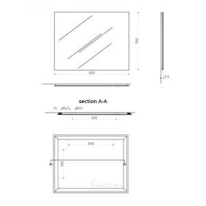Mobile da Bagno Design Italiano con Specchio LED 90x70cm Koricini - Product Image 6