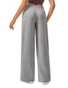 Pantalones Anchos Casuales de Cintura Alta con Banda Elástica para Deportes al Aire Libre, Cómodos para Hacer Ejercicio, Clásicos para Mujer - Product Image 2