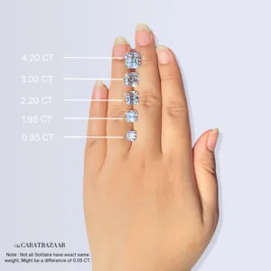 Bague de fiançailles solitaire Provence en diamant de laboratoire taille Asscher en or 14 carats pour future mariée - Product Image 2