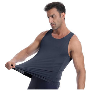 2025 Top OEM personnalisé 100% coton hommes débardeur col en v respirant séchage rapide Premium vêtements motif imprimé personnalisable en gros - Product Image 2