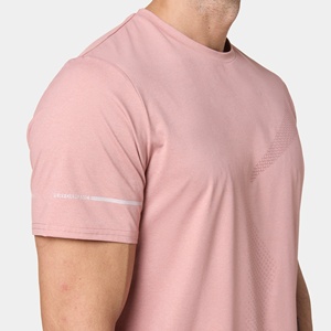 Camiseta Deportiva para Hombre, Corte Ajustado, Secado Rápido, Transpirable, Manga Corta, Tejido de Spandex/Algodón, Diseño Liso, para Gimnasio y Running - Product Image 5