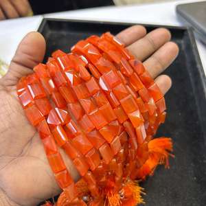 หินอัญมณีธรรมชาติสี่เหลี่ยมลูกปัดสี่เหลี่ยมคาร์นาเลียนสำหรับเครื่องประดับ - Product Image 4