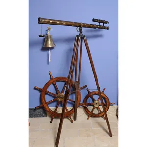 Télescope en laiton avec boîte en bois mini télescope pour l'utilisation nautique de décor d'hôtel à la maison télescope de luxe de qualité supérieure de vente chaude - Product Image 2